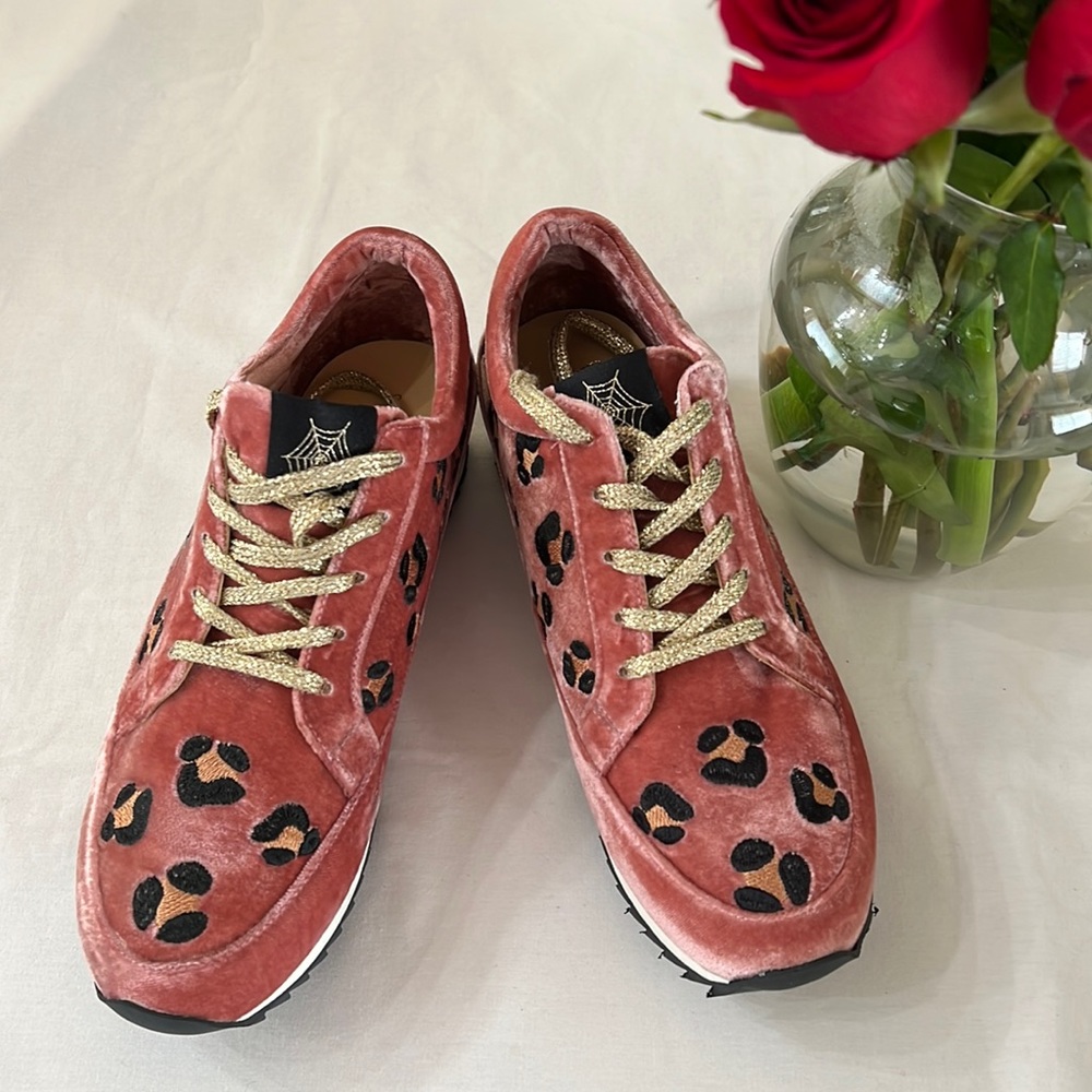 Charlotte Olympia - Work It embroidered velvet sneakers
